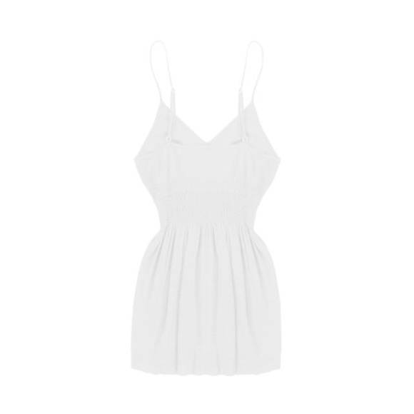 BohoBeauRoseBoutique Tops - SugarLips Seamless Smocked Camisole White BohoBeauRoseBoutique Tops - SugarLips Seamless Smocked Camisole White
